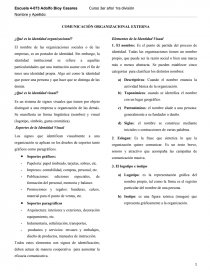 COMUNICACIÓN ORGANIZACIONAL EXTERNA. Página 1