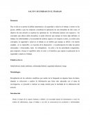 Ejemplo de Salud y seguridad en el trabajo