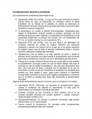 Complicaciones durante la anestesia