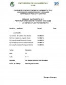ASIGNATURA ORGANIZACIÓN Y DISEÑOS CONTABLES LOS SISTEMAS Y LOS PROCEDIMIENTOS
