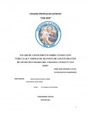 ESTADO DE CONOCIMIENTO SOBRE CONDUCCION VEHICULAR Y NORMAS DE TRANSITO DE LOS ESTUDIANTES DE 6TO DE SECUNDARIA DEL COLEGIO CATOLICO “SAN JOSE”