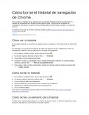 Cómo borrar el historial de navegación de Chrome