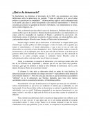 ¿Qué es la democracia?