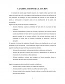 Clasificacion de la accion - Derecho Procesal Civil