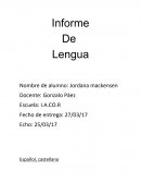 Informe De Lengua castellano