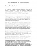 EVALUACIÓN TEORÍA DE LA EDUCACIÓN FÍSICA