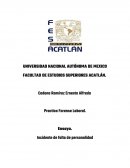 Incidente de falta de personalidad