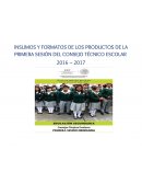 INSUMOS Y FORMATOS DE LOS PRODUCTOS DE LA PRIMERA SESIÓN DEL CONSEJO TÉCNICO ESCOLAR