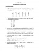 GUÍA DE ESTUDIO Distribuciones probabilísticas
