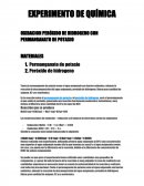EXPERIMENTO DE QUÍMICA OXIDACION PERÓXIDO DE HIDROGENO CON PERMANGANATO DE POTASIO