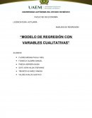 Análisis de Regresión “Modelo de Regresión con Variables Cualitativas”