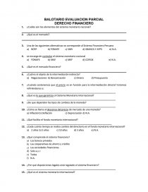 BALOTARIO EVALUACION PARCIAL. Página 1
