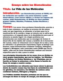 Título. La Vida de las Moléculas