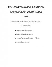 AVANCES ECONOMICO, CIENTIFICO, TECNOLOGICO y CULTURAL DEL PAIS. Página 1