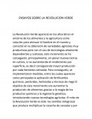 ENSAYO SOBRE LA REVOLUCION VERDE