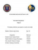 Actividad integradora Principales problemas que aquejan a nuestra comunidad