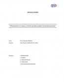 El financiamiento en la empresa y el sustento que debe acompañar a las decisiones gerenciales