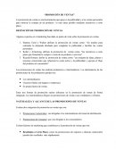 Actividad Promoción de ventas