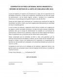INFORME DE GESTION DE LA JUNTA DE VIGILANCIA AÑO 2016