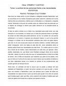 La actitud de las personas frente a las necesidades económicas
