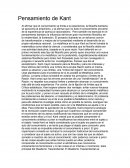 Pensamiento de Kant