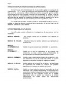 INTRODUCCIÓN A LA INVESTIGACIONES DE OPERACIONES.