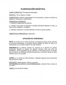 PLANIFICACIÓN DIDÁCTICA DE MATMATICA