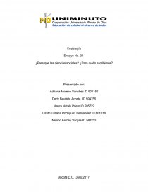 Ciencias sociales ¿Para que las ciencias sociales? ¿Para quién escribimos?. Página 1