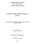 Primera Hegemonía Colorada Trabajo de investigación presentado en el Módulo Proceso del desarrollo histórico del Paraguay
