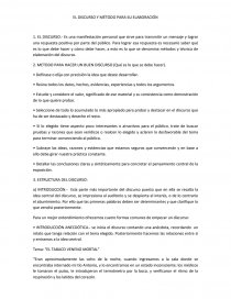 EL DISCURSO Y MÉTODO PARA SU ELABORACIÓN. Página 1