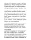 Reflexiones sobre el “Ser ó No Ser”