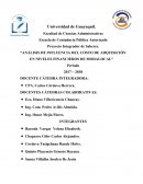 Análisis de influencia del costo de adquisiciòn en niveles financieros de modalocal