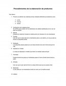 Historia de bimbo Procedimientos de la elaboración de productos