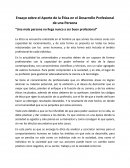 Ensayo sobre el Aporte de la Ética en el Desarrollo Profesional de una Persona