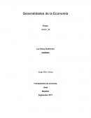 Generalidades de la Economía. Fundamentos de economía