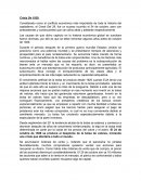 Crisis de 1929. Considerado como el conflicto económico más importante de toda la historia del capitalismo