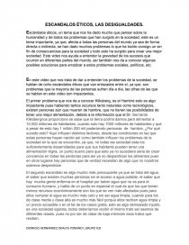 ESCANDALOS ÉTICOS, LAS DESIGUALDADES. Página 1