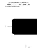 EVALUACION DE PROCESO DE MATEMÀTICA 2017