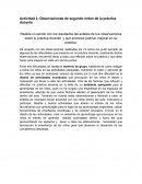 Actividad 2. Observaciones de segundo orden de la práctica docente