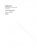 ENSAYO I Reflexividad en los procesos de intervención