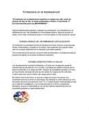 Embarazos en la adolescencia. Consecuencia de un embarazo adolescente