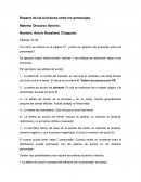 Reparto de las funciones entre los personajes