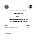 ETAPA I “Diagnostico del estilo de vida” ACTIVIDAD INTEGRADORA