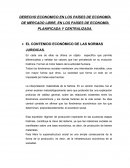 DERECHO ECONOMICO EN LOS PAÍSES DE ECONOMÍA DE MERCADO LIBRE, EN LOS PAÍSES DE ECONOMÍA PLANIFICADA Y CENTRALIZADA