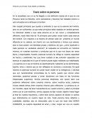 Tesis sobre la persona