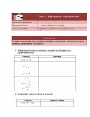 Tarea 6. Aplicaciones de la derivada
