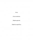 Crisis económica Objetivo general Objetivos específicos