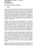 PAPA FRANCISCO: ENCÍCLICA LAUDATO SI’