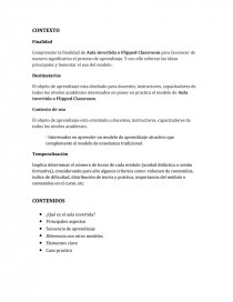 Comprender la finalidad de Aula invertida o Flipped Classroom. Página 1