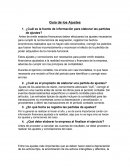 ¿Cuál es la fuente de información para elaborar las partidas de ajustes?